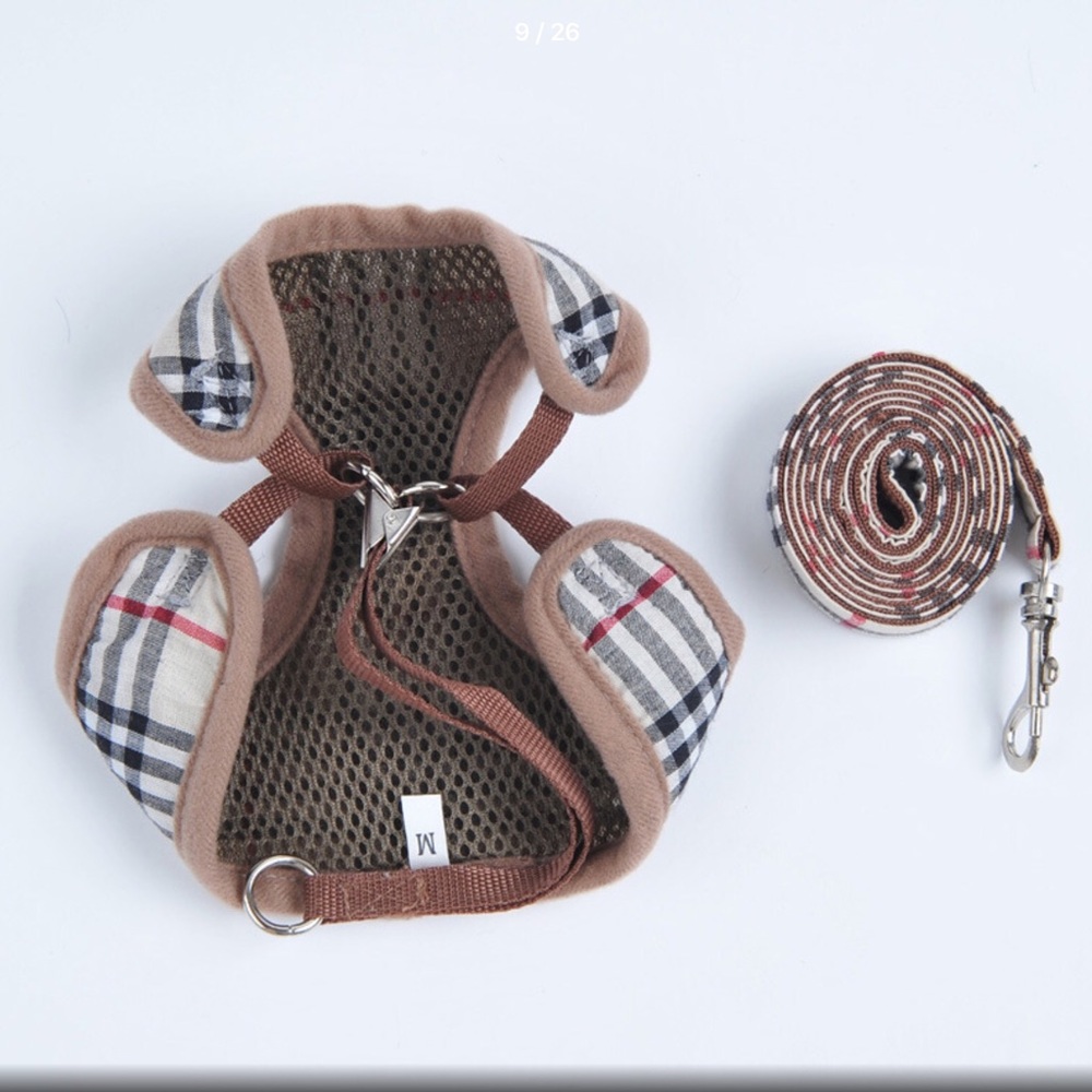 Luxury  & Elegant Plaid Pet  Harnes🐾🐾🐾🐾🐾🐾🐾
